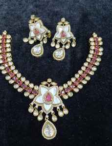 Collier de mariée indien pour femme avec pierres, bijoux traditionnels, vente en gros, personnalisation de bijoux - Product Image 5