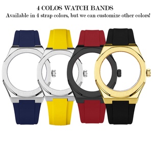 Boîtier de montre OEM en acier inoxydable de 20 mm avec bracelet en silicone étanche, bracelet en fluorocarbone, bracelets de montre à quartz et mécaniques - Product Image 3