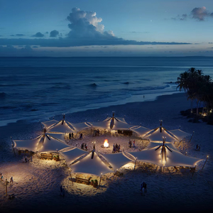 Tentes de glamping de luxe solaires quatre saisons pour 300 personnes, flexibles et combinables, pour activités professionnelles, loisirs, plage et désert - Product Image 2
