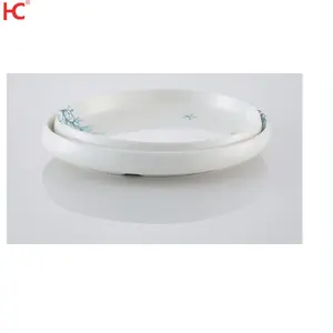 R044 Vaisselle en plastique durable motif étoile de mer Classique 100% Vaisselle en mélamine assiette ovale Ensemble Restaurant Parties Plat de riz