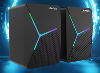 Promotionnel Jedel Mini Bureau RGB LED Stéréo Filaire USB Gaming Haut-parleurs Colorés pour Ordinateur Portable et Ordinateur