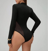 Body de Mujer Sexy de Manga Larga con Malla, Venta al por Mayor de Fábrica