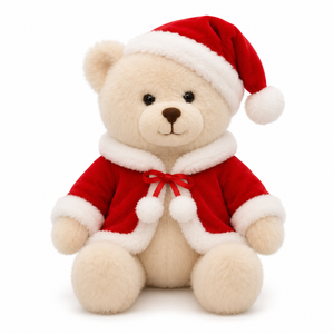 Produttore OEM di Peluche Natalizi Personalizzati: Renne <span class=keywords><strong>Chibi</strong></span> in Costume da Babbo Natale con Naso Rosso e Corna, Orsacchiotto - Product Image 4