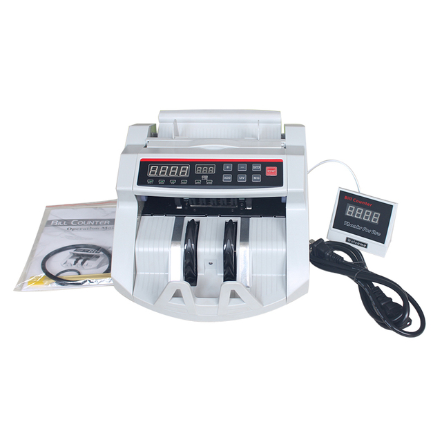 Bill Counter 2108 World Banknote Sorter Money Counting Machine Currency Detector 1-9999 Pcs GW. 5.5KGS 1000 Ps/min Three/Four