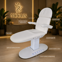 MOOLIN Lit de Beauté Électrique Réglable à 3 Moteurs pour Soins du Visage, Cils, Esthétique, Salon, Spa, Hôtel - Nouveauté et Ventes Flash