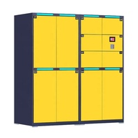 Casillero Inteligente para Equipaje de 15 Puertas con Toldo, Gabinete de Almacenamiento de Autoservicio para Aeropuertos, Hoteles, Salas de Espera y Atracciones Turísticas