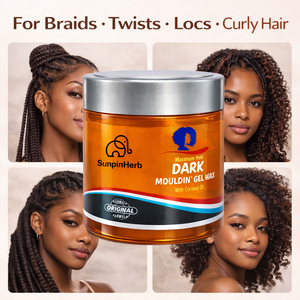 Cera en Gel Oscura con Aceite de Argán Orgánico de Marruecos, Fijación Media, Sin Residuos, para Peinar Cabello Rizado, Trenzas, Locs y Afro, Directo de Fábrica - Product Image 5