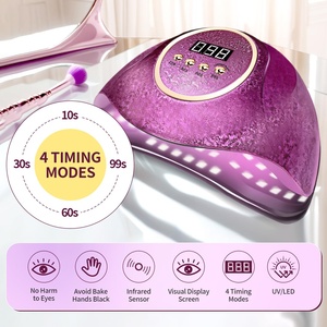 Lampe à LED UV rose pour ongles, 66 perles lumineuses, capteur automatique, 4 minuteurs, séchage rapide, pour salon et maison, manucure - Product Image 3