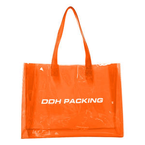 Sac fourre-tout holographique transparent imperméable en PVC irisé avec impression de logo personnalisé avec poignée - Product Image 3