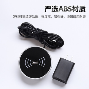 Wireless Charging Pad QC3.0 PD 10W Fast Charging For Apple Huawei Phones Desktop Embedded <b>With</b> <b>USB</b> Port - Product Image 5