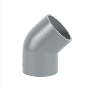 Prix de gros Haute Qualité Coude PVC-U à 45 Degrés-Connecteur de Tuyau en Plastique Gris Clair pour Alimentation en Eau - Product Image 1