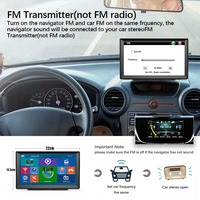 Écran tactile capacitif monté sur voiture 8G + 256M Navigateur GPS portable à grand écran de 9 pouces avec cartes intégrées pour camions et camionnettes