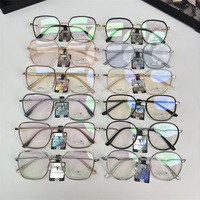 Lunettes de lecture unisexe sans monture en métal à prix spécial monture écologique motif géométrique rectangle demi-monture visage en diamant
