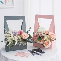 Boîtes à fleurs élégantes en papier Weman Emballage de fête de mariage Boîte d'emballage de panier de fleurs en papier à main pour maman