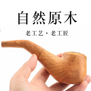 Embout de Cigarette en bois massif plié, Style ancien, fait à la main, filtre, embout buccal, tuyau de tabac sec Portable pour hommes - Product Image 2