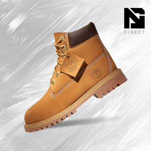 Bottes Martin imperméables de qualité supérieure de 6 pouces pour junior, couleur 'Wheat', en cuir, à lacets, antidérapantes, imperméables, à hauteur de la cheville - Product Image 1