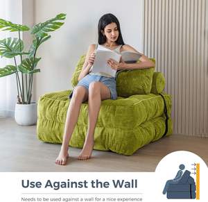 Sofá <span class=keywords><strong>Cama</strong></span> <span class=keywords><strong>Plegable</strong></span> Convertible en Silla para Adultos, Sofá <span class=keywords><strong>Cama</strong></span> <span class=keywords><strong>Plegable</strong></span> con Relleno de Espuma y Almohada - Product Image 3