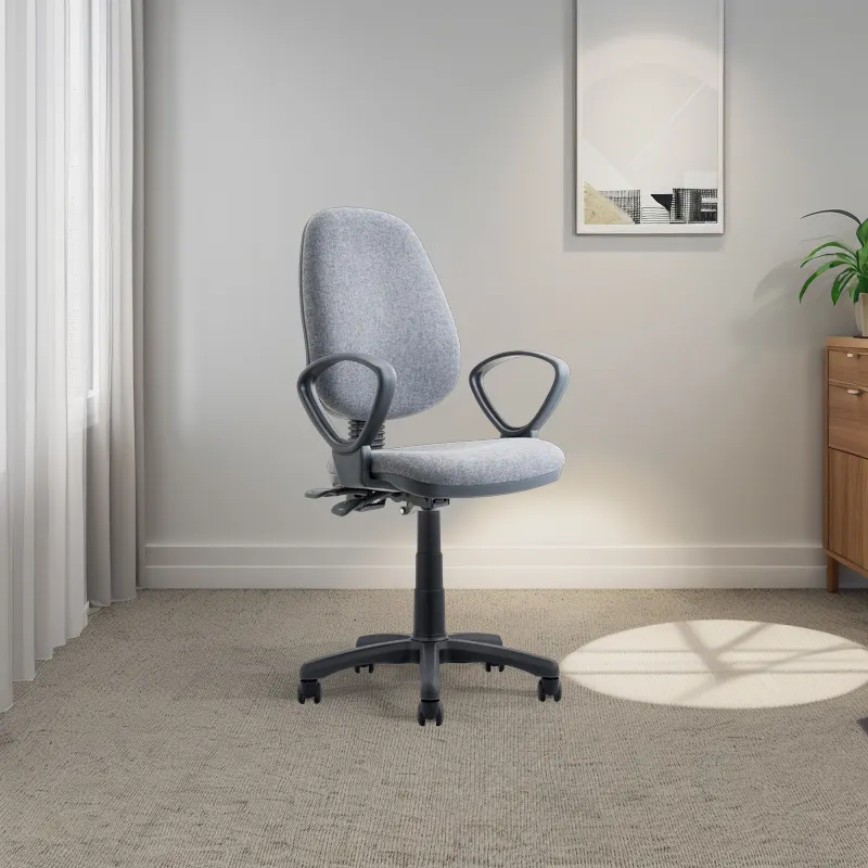 Ofis 3 kollu mekanizma ergonomik kumaş döner bilgisayar masası personel ofis görev sandalyeler