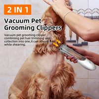 Tondeuse professionnelle rechargeable pour chiens et chats, aspirateur à poils pour animaux, tondeuse en céramique et acier inoxydable, outil de toilettage électrique à faible bruit