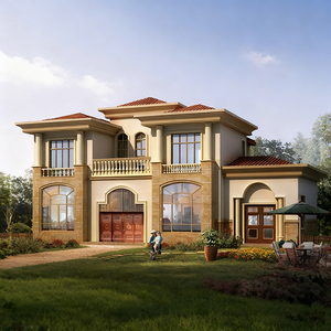 فيلا حديثة فاخرة من طابقين بهيكل فولاذي منخفض التكلفة، 3 غرف نوم، منزل مسبق الصنع للاستخدام الفندقي والشقق السكنية - Product Image 1