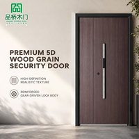 Porte d'entrée intelligente intégrée de style nouveau avec poignée à vision intelligente et structure silencieuse en forme de T pour appartement moderne