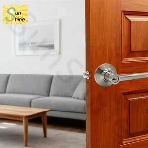Hiện Đại Chống Trộm Satin Nickel Công Nghiệp Phong Cách Kẽm Hợp Kim Key Hoạt Động Nội Thất Cửa Khóa Vòng Đòn Bẩy Cho Nhà - Product Image 5