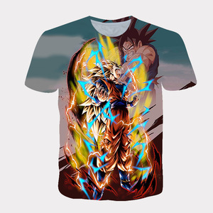 T-shirt 3D de haute qualité pour l'été, t-shirts d'anime japonais, hauts pour hommes, streetwear, t-shirt Super <span class=keywords><strong>Saiyan</strong></span> élégant, t-shirts Goku - Product Image 4