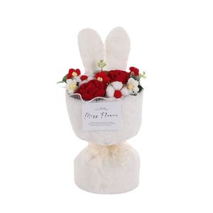 Ramo de Muñecas, Flores de Simulación, Flores de Lana, Ramo de Orejas de Conejo de Peluche, Regalo de San Valentín, Ramo de Abrazos, Ramo de Mano - Product Image 5