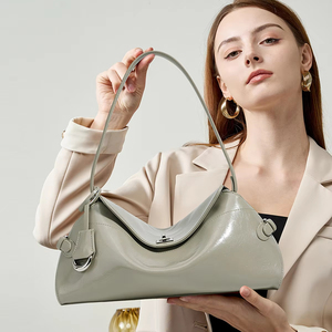 Bolso Bandolera de Piel Genuina para Mujer, Moderno y Elegante, con Cierre, para el Hombro, de Poliéster, con Diseño Geométrico, para el Trabajo y el Tiempo Libre - Product Image 2