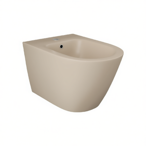Bidet mural 58 cm beige mat avec fixation dissimulée pour salle de bain moderne - Product Image 3