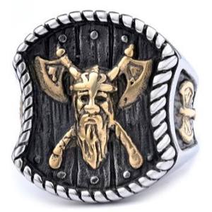 خاتم عقدة سلتية بتصميم نورديك مستوحى من الطراز القديم، مصنوع من الحجر الطبيعي والزجاج الخالي من الرصاص، خاتم بوهيمي للنساء والرجال، مجوهرات روحية للجنسين، هدية مميزة - Product Image 4