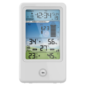 <span class=keywords><strong>Pluviomètre</strong></span> numérique sans fil <span class=keywords><strong>professionnel</strong></span> en plastique avec écran LCD, station météo avec thermomètre-hygromètre et horloge, personnalisation OEM/ODM prise en charge - Product Image 4