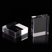 Verre optique personnalisé K9 cristal saphir cristal carré bloc guide de lumière prisme pour instrument de beauté laser
