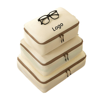 Logo personnalisé Premium 5pcs Compression Emballage Voyage Bagages Organisateur Cubes Ensemble pour Valises