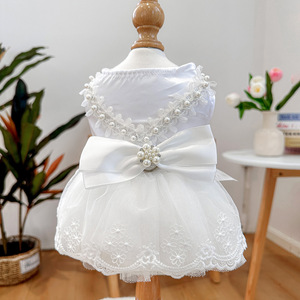 Kingtale Proveedores de mascotas personalizados Vestido de perro bordado para ropa de perro pequeño para cumpleaños Boda - Product Image 1