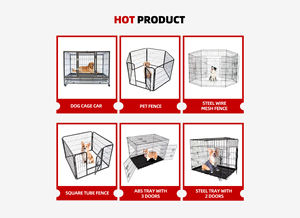 A basso prezzo all'ingrosso temporanea <span class=keywords><strong>Pet</strong></span> recinzione porta esterna portatile in metallo filo di gioco per cani facile installazione recinzione cane - Product Image 4