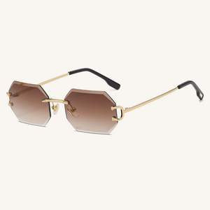 <span class=keywords><strong>Lunettes</strong></span> de soleil octogonales sans cadre, à la mode, pour femmes et hommes, Uv400, nouveau Style de rue, tendance, <span class=keywords><strong>2023</strong></span> - Product Image 2