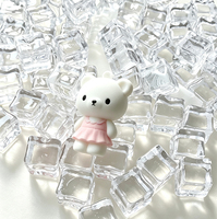 Cubes de glace artificiels en acrylique de forme irrégulière, design Art Déco, multicolores, transparents, écologiques, pour la décoration artisanale, la photographie et le remplissage de vases