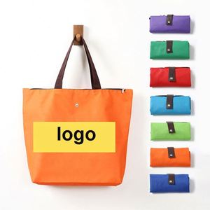 Sacs de shopping en tissu Oxford imperméable 600D avec logo personnalisé, sacs fourre-tout pliables portables pour femmes - Product Image 1