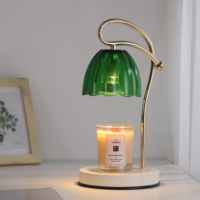 Nouveau verre AMZ bougie chauffe-lampe utilisation intérieure parfum arôme lampe de bureau GU10 Galogen ampoule minuterie interrupteur cire fondeur