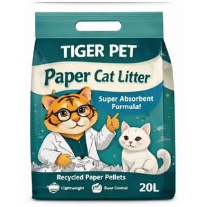 OEM Topaklanan Kağıt Kedi Kumu Üreticisi Çin Hafif Geri Dönüşümlü Kağıt Güçlü Koku Kontrolü Hızlı Topaklanan Toplu Tedarik - Product Image 1