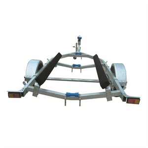 Remorque pour bateau à un essieu en acier galvanisé, remorque pour yacht en FRP - Product Image 2