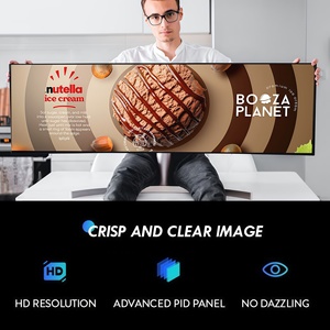 Écran d'affichage numérique ultra-fin étiré de 32, 43, 50 pouces avec cadre en aluminium pour montage mural, idéal pour les <span class=keywords><strong>boutiques</strong></span> modernes - Product Image 4