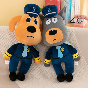 Venta al por mayor de dibujos animados Labrador Sheriff muñeco de peluche Super suave y lavado para niños alivio del estrés regalo PP algodón relleno - Product Image 2