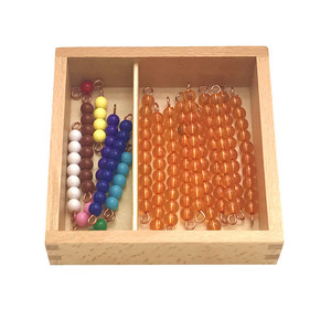 แท่นวางลูกปัดแบบมอนเตสซอรี่ ของเล่นไม้สำหรับเด็ก 4-6 ปี ของเล่นเสริมพัฒนาการทางคณิตศาสตร์สำหรับเด็กอนุบาล ยี่ห้อ Brand - Product Image 3