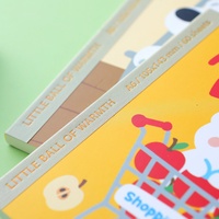 A6 Perfect Bound Notebook Cartoon Shopping Beer Appel Kat 60 Bladzijden 80gsm Gelinieerd Afgeronde Hoeken Zakformaat Notebook School Groothandel