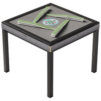 Table de Mahjong Automatique Pliante à Rotor, Sans Poussée, Double Usage (Table à Manger), avec Jeu de 36 Pièces en Métal, 110V, Fabriquée à Taïwan