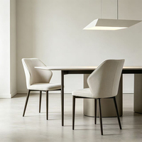 Chaise de salle à manger de luxe légère, dossier nordique confortable, chaise de restaurant moderne et simple