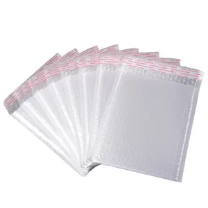 Custom Logo White Paper Bubble Mailing Shipping Envelope Padded Mailer Bag With Bubble Wrap For Packing Articles
