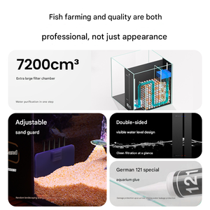 Hot <span class=keywords><strong>Sale</strong></span> Back-Mounted Filter <span class=keywords><strong>Aquarium</strong></span> Geschikt Voor Zout Water En Zoetwater Filtratie En Oxygenatie Geïntegreerde <span class=keywords><strong>Aquarium</strong></span> - Product Image 3